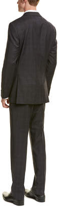 Ike Behar 2Pc Wool-Blend Smart Suit With Flat Front Pant