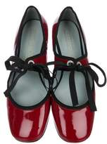 Thumbnail for your product : Marc Jacobs Patent Leather Round-Toe Flats