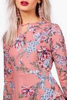 Thumbnail for your product : boohoo Floral Double Frill Skater Dress