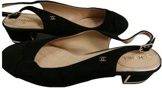 chanel slingback suede