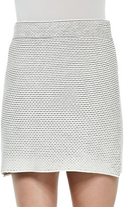 Theory Nilmee Striped Puckered Pencil Skirt