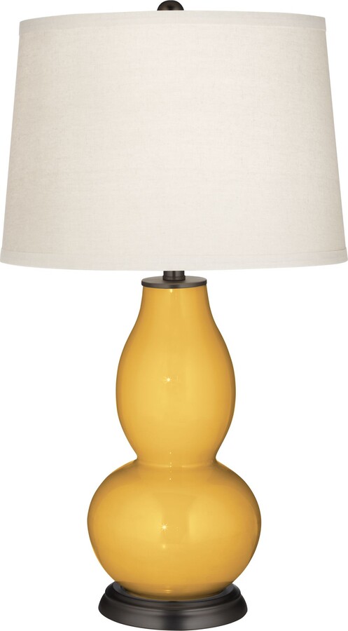 Color Plus Double Gourd 28 3/4" Goldenrod Yellow Table Lamp