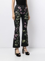 Thumbnail for your product : Cynthia Rowley Hunter floral-print trousers