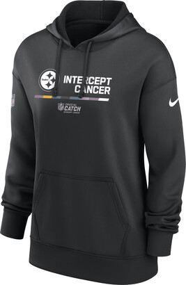 Nike Women's Dri-FIT Crucial Catch (NFL Pittsburgh Steelers) Pullover Hoodie  in Black - ShopStyle Activewear Tops