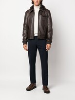 Thumbnail for your product : Yves Salomon Shearling-Collar Leather Jacket