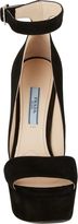 Thumbnail for your product : Prada Ankle-Strap Platform Sandals-Black