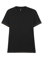 Thumbnail for your product : Neil Barrett Black slubbed cotton T-shirt