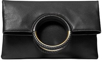 MICHAEL Michael Kors Large Rosie Foldover Leather Ring Clutch