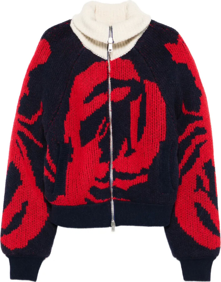 Charles Jeffrey Loverboy Knitted Zip Puffer Jacket