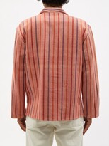 Thumbnail for your product : Harago - Striped Cotton-khadi Shirt - Orange Multi