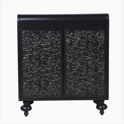 Astoria Grand Art Accent Cabinet With 2 Doors, Sideboard Buffet Cabinet with Storage, Distressed Decorative Storage Cabinet With Embossed Pattern For Entryway Livin