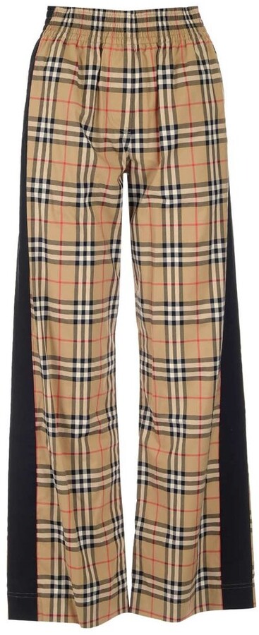Burberry Vintage Check Straight Leg Trousers - ShopStyle Pants