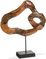 Phillips Collection Carved Teak Swirl on Stand