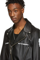 Thumbnail for your product : Undercover Black Leather Dead Hermits Jacket