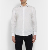Thumbnail for your product : Richard James Flecked Linen and Cotton-Blend Shirt