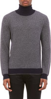Thumbnail for your product : Altea Birdseye Knit Contrast Turtleneck Sweater
