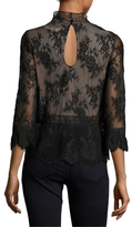 Thumbnail for your product : Tracy Reese Victorian 3/4 Sleeve Lace Top