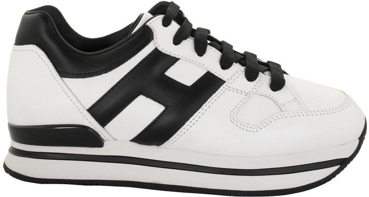 white platform trainers no laces