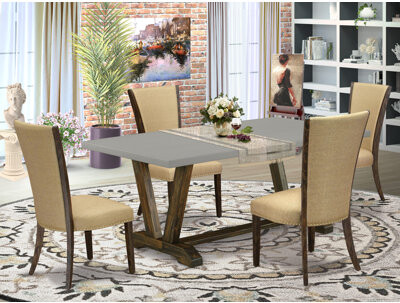 Red Barrel Studio Acacia Solid Wood Dining Set