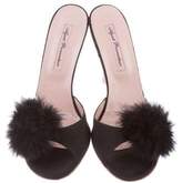 Thumbnail for your product : Agent Provocateur Satin Pom-Pom Sandals