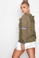 Thumbnail for your product : boohoo Plus Sports Stripe Ruffle Sweat Top