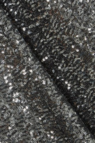 Thumbnail for your product : Saint Laurent Sequined Crepe Mini Dress - Silver