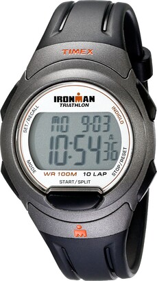 Timex Sport Ironman Fullsize Quartz Watch with LCD Dial Digital Display and Black Resin Strap T5K607SU