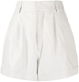 black and white high waisted shorts