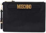 Thumbnail for your product : Moschino Black logo leather pouch