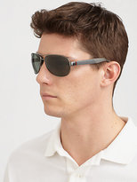 Thumbnail for your product : Gucci Metal Logo Aviator Sunglasses