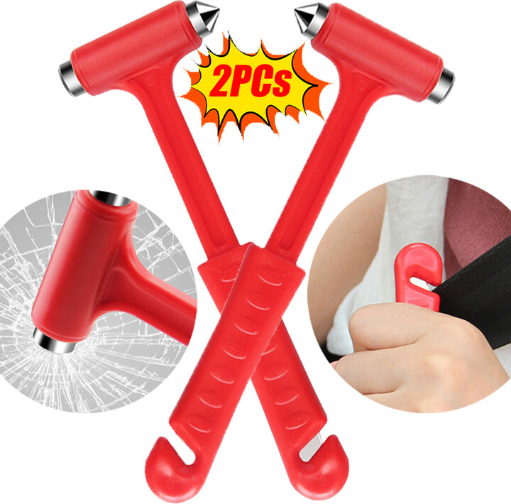 NONE Two-in-One Emergency Car Safety Hammers Seat Belt Cutter Window Breaking Hammer Portable Car Emergent Rescue Escape Tools
