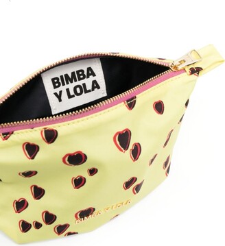Bimba y Lola Medium Logo-Plaque Make-Up Bag - ShopStyle