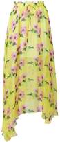 Thumbnail for your product : MSGM floral print asymmetric skirt