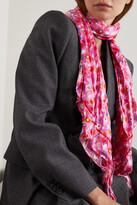 Thumbnail for your product : Balenciaga Printed Crinkled-silk Scarf