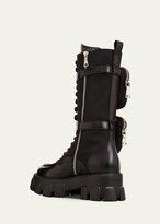 Thumbnail for your product : Prada Monolith Dual-Pouch Tall Combat Boots