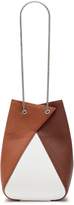 Thumbnail for your product : THE VOLON Chain-embellished Color-block Textured-leather Bucket Bag