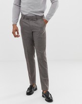 Thumbnail for your product : Harry Brown brown micro-check slim fit suit pant