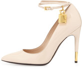 Thumbnail for your product : Tom Ford Patent Ankle-Lock Pump, Nude