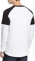 Thumbnail for your product : G Star G-Star Lucas Relaxed Quilted-Contrast Jersey Long-Sleeve T-Shirt, White