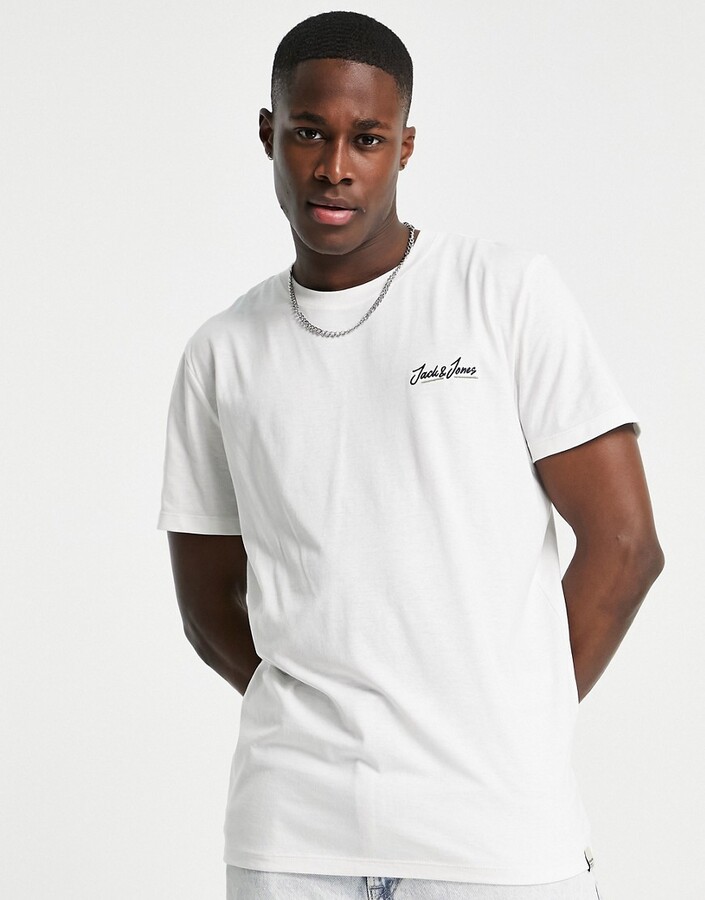 Jack and Jones White Men's T-shirts | ShopStyle