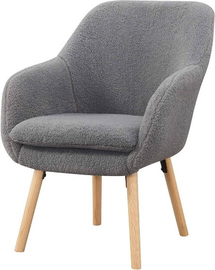 Breighton Home BreightonHomeTakeaSeatCharlotteFauxShearlingAccentChairFauxShearlingGray
