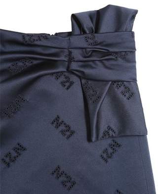 N°21 Embroidered Logo Satin Duchesse Skirt
