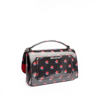 Calvin Klein Black Shoulder Bag With Red Stars