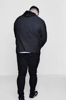 Thumbnail for your product : boohoo Big And Tall Ribbed Contrast Hooded Cardigan