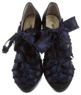 Thumbnail for your product : Bruno Frisoni Satin Peep-Toe Booties
