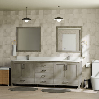 Lexora Jacques 80" Double Bathroom Vanity Set