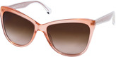 Thumbnail for your product : Dolce & Gabbana Transparent Coral Acetate Cat-Eye Gradient Sunglasses