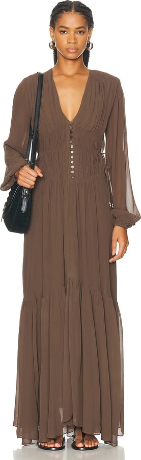 Etoile Isabel Marant Briane Dress in Olive