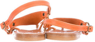 K Jacques St Tropez Leather Slingback Sandals