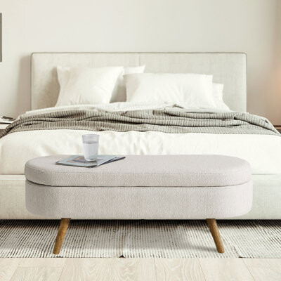 Jimmel Upholstered Flip Top Storage Bench